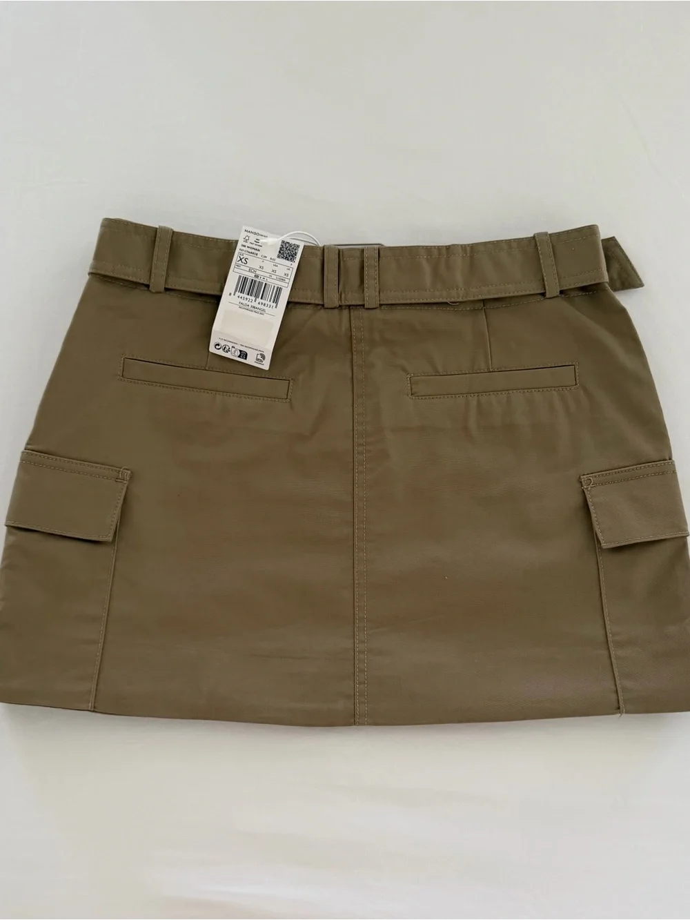 Mango Cargo Mini-Skirt With Belt - Picture 10 of 14